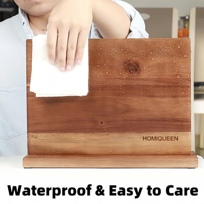 Magnetic Knife Block Double Sided Magnetic Knife Holder Rack with Strong Enhanced Magnets Acacia Wood Magnetic Knife Storage Stand7