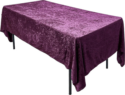 Lush Panne Velvet Tablecloth - 60 X 102 Inch Rectangular Table Cover | Great for Buffet Table, Parties, Holiday Dinner, Wedding & Baby Shower (Plum, 60 X 102 Inch)1