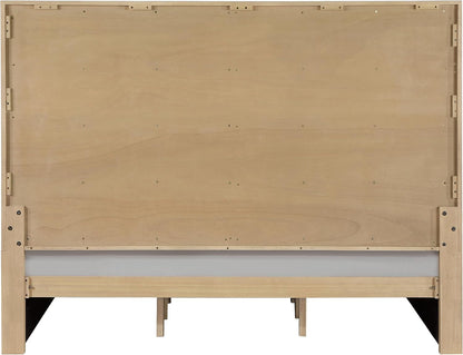 Meridian Furniture Casacream-K Casa Collection Modern | Contemporary Vegan Leather King Bed, Cream Vegan Leather, Natural Finish, Wood Frame, Channel Tufting, 81.25" W X 83" D X 63" H, Cream, King7