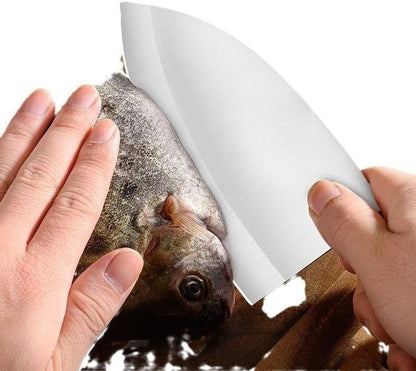 Meat Cleaver,Cleaver Knife Fish-Shaped Sharp Kitchen Knives Stainless Outdoor Camping Pork Knife Butcher Knife Chef Knife Cleaver Fish Knife, LAMAJIGA58443