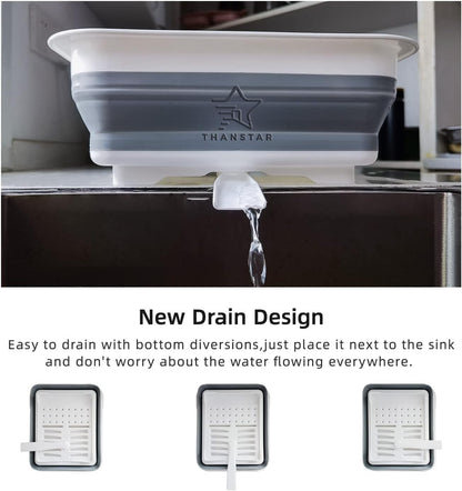 Collapsible Dish Drainer Portable Dinnerware Drainer Organizer for Kitchen RV Campers Travel Trailer Space Saving Kitchen Storage Tray3