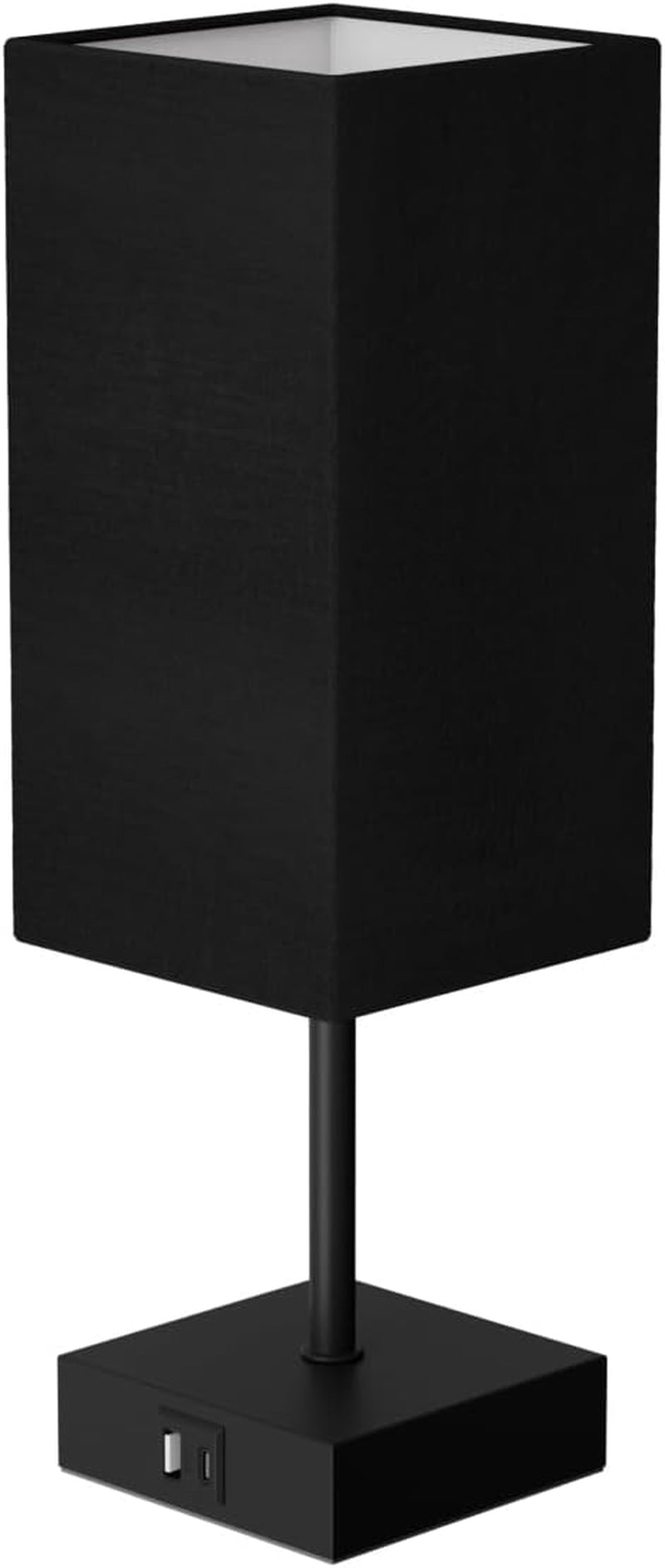 bedside-table-lamp-for-bedroom-with-2-usb-ports-14-inch-black-usb-a-c-ports-touch-3-way-dimmable-led-bulb-included-fabric-lampshade-metal-base-small-nightstand-lamp-for-desk-living-room