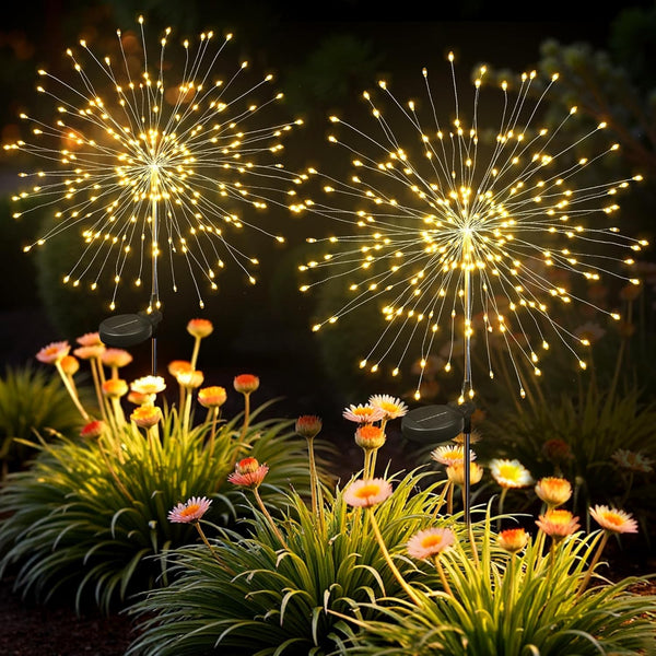 2Pack Solar Lights Outdoor, 120LED Firework Lights1