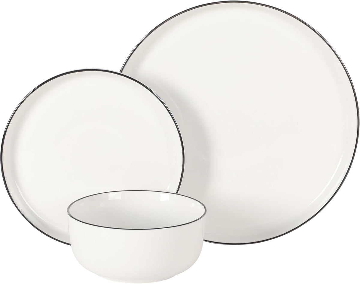 oslo-12-piece-porcelain-dinnerware-set-dinner-plates-salad-plates-bowls-classic-white-with-black-rim-everyday-dish-set-for-home-kitchen-microwave-dishwasher-safe