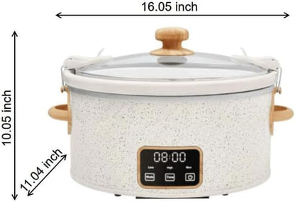 Pioneer Woman Stunning 6-Quart Programmable Portable Slow Cooker with Touchscreen, Locking Lid, Durable Stoneware- Floral5