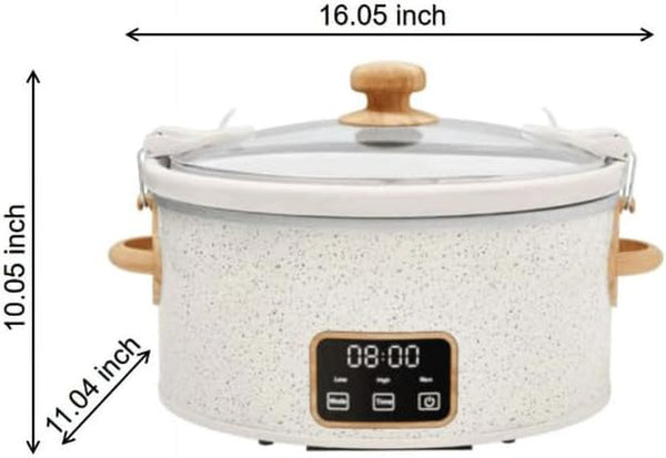 Pioneer Woman Stunning 6-Quart Programmable Portable Slow Cooker with Touchscreen, Locking Lid, Durable Stoneware- Floral5