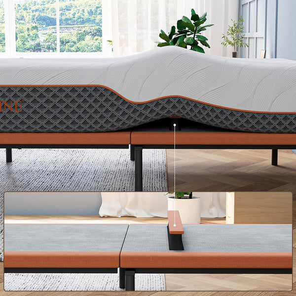 Split King Adjustable Bed Frame 14" Hybrid Matt with Dual USB3