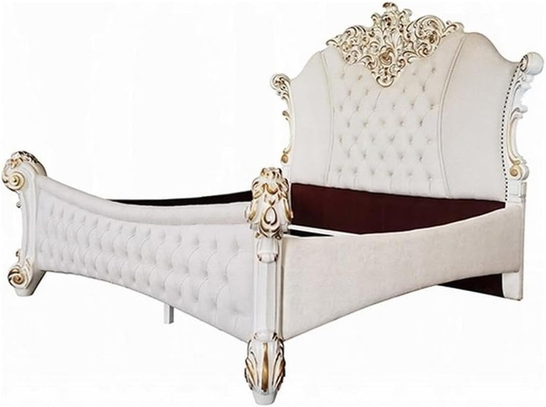king-size-bed-ivory-faux-leather-upholstery-victorian-rococo-carved-wood-frame-antique-pearl-white-finish-button-tufted-headboard-low-profile-footboard-regal-master-bedroom