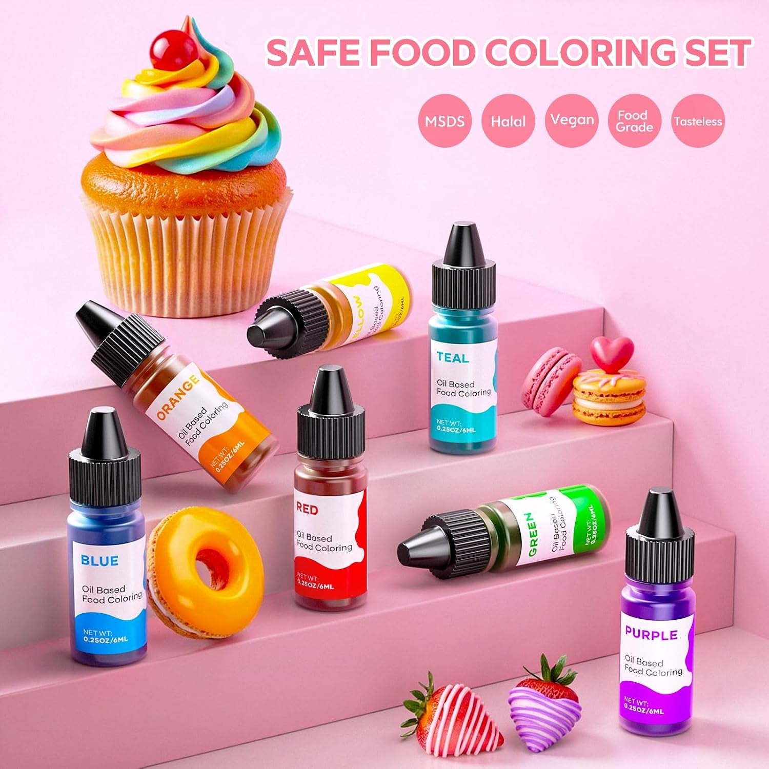 oil-based-food-coloring-for-chocolate-rainbow-oil-edible-food-dye-set-for-halloween-baking-royal-icing-cookie-supplies-gluten-free-7x6ml-food-grade-food-color-kit-0-25-fl-oz-bottles