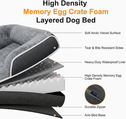 Orthopedic Dog Bed for Large Dogs, 35"X25", Washable Pet Couch Bed3