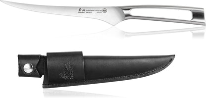 TN1 Series 1021639 Swedish 14C28N Steel Forged 7-Inch Fillet Knife and Leather Sheath Set2