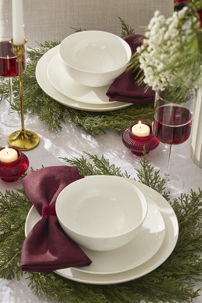 Studio 1414 Coupe Bone China 18-Piece Dinnerware Set for 69