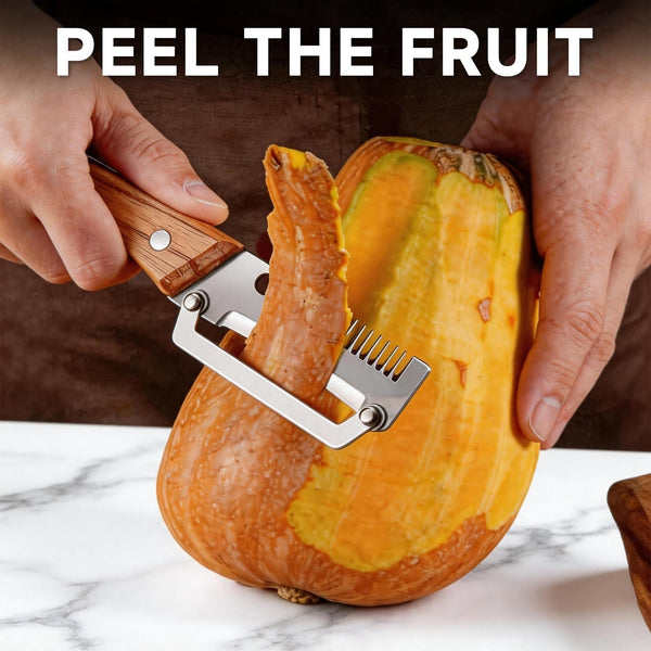 2026 Upgrade Multifunctional Stainless Steel Peeler,2Pcs Wooden Handle Fruit and Vegetable Peeler, Kitchen Gadgets Tool for Fruit Pumpkin Peeling Potato Carrot Veggie Peeler7