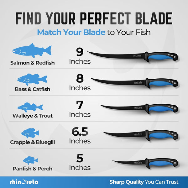 Fillet Knife for Fish - Razor Sharp G4116 German Stainless Steel Blade, 6.5 Inch Professional Filleting & Boning Knife with Non-Slip Handle, Protective Sheath & Sharpener7