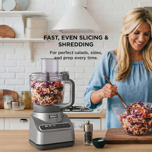 Ninja Professional plus Food Processor 850-Watts with Auto-Iq Preset Programs Chop Puree Dough Slice Shred with a 9-Cup Capacity and a Silver Stainless Finish (BN600C) - Canadian Version5