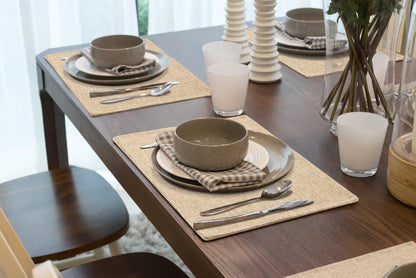 Faux Cotton Linen Placemats Set of 6, Cloth Washable Farmhouse Dining Table Mats for Indoors & Outdoors, Easy to Clean, Linen, 13 X 19 Inch8