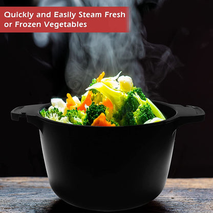 Professional Large Micro Cookware 2 Quart, Microwave Steamer for Vegetables, Cooker for Microwave - BPA Free, Dishwasher Safe4