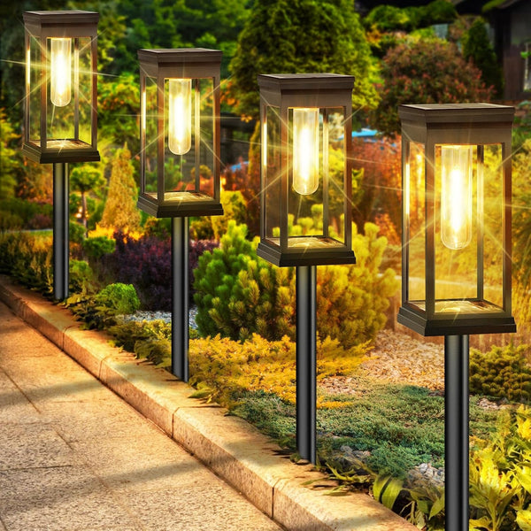 8-Pack Solar Pathway Lights Outdoor, Landscape Lights Warm White1