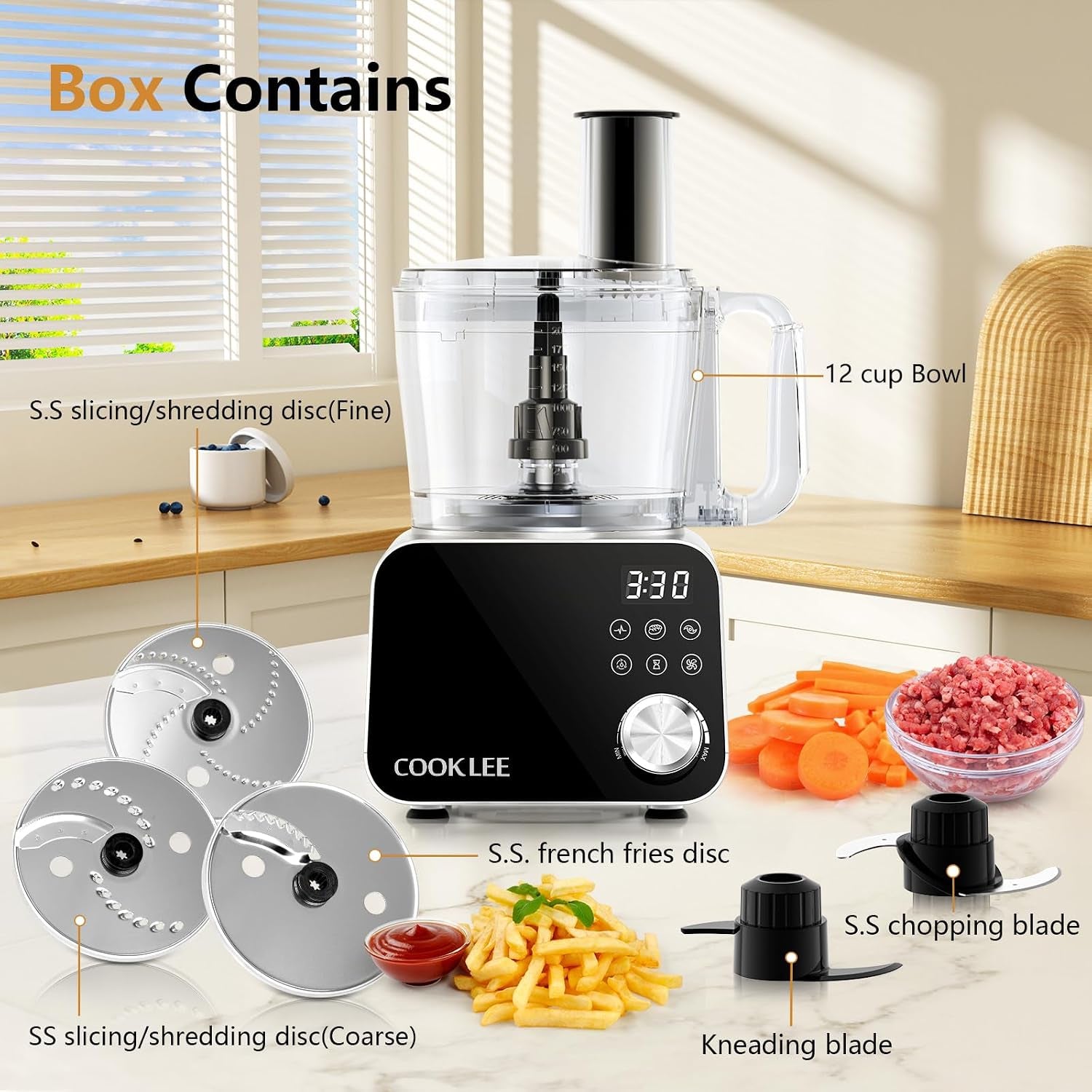food-processor-600-watts-6-functions-electric-food-chopper-for-chopping-mincing-dicing-shredding-slicing-purees-dough-with-12cup-processor-bowl-food-chute-pusher-silver