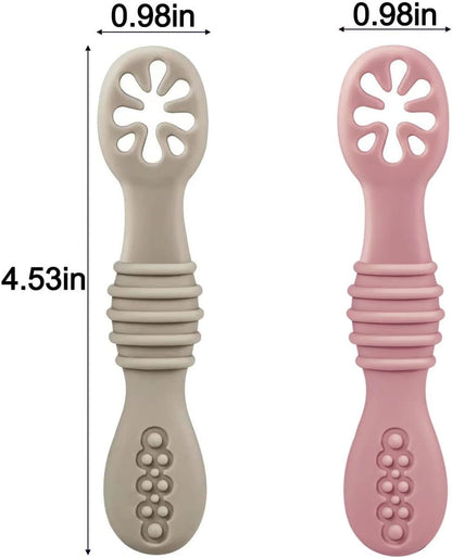 7 Pack Silicone Baby Feeding Spoon, Baby Led Weaning Supplies | Toddler Infant Feeding Spoon First Stage, BPA Free5