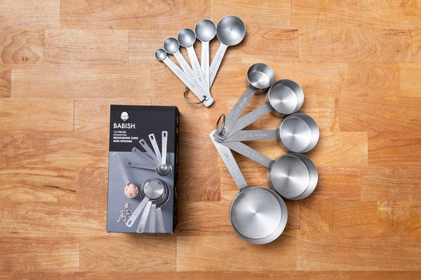 10-Piece Stainless Steel Measuring Cups and Spoons Set – Heavy-Duty, Rust-Resistant Baking and Cooking Measurement Tools4