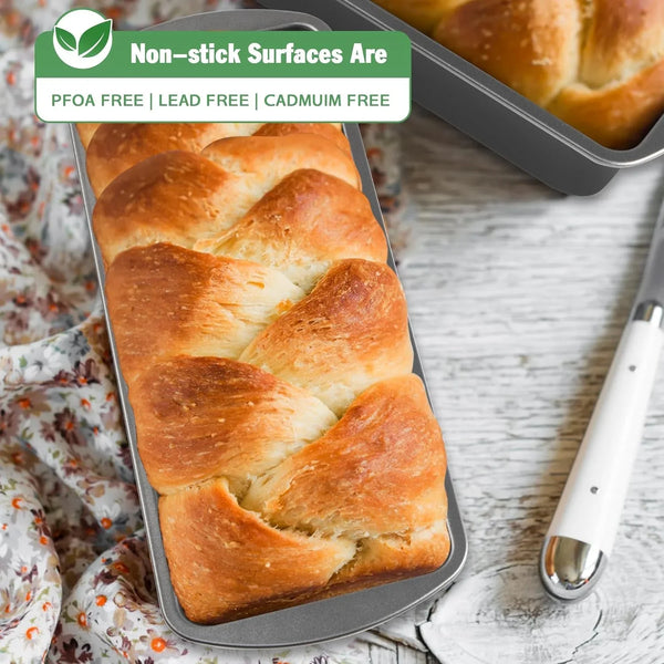 Extra Large Bread Pan, 13" X 5" Long Loaf Pan, Nonstick Baking Pan, Rectangular Loaf Tin, Set of 27