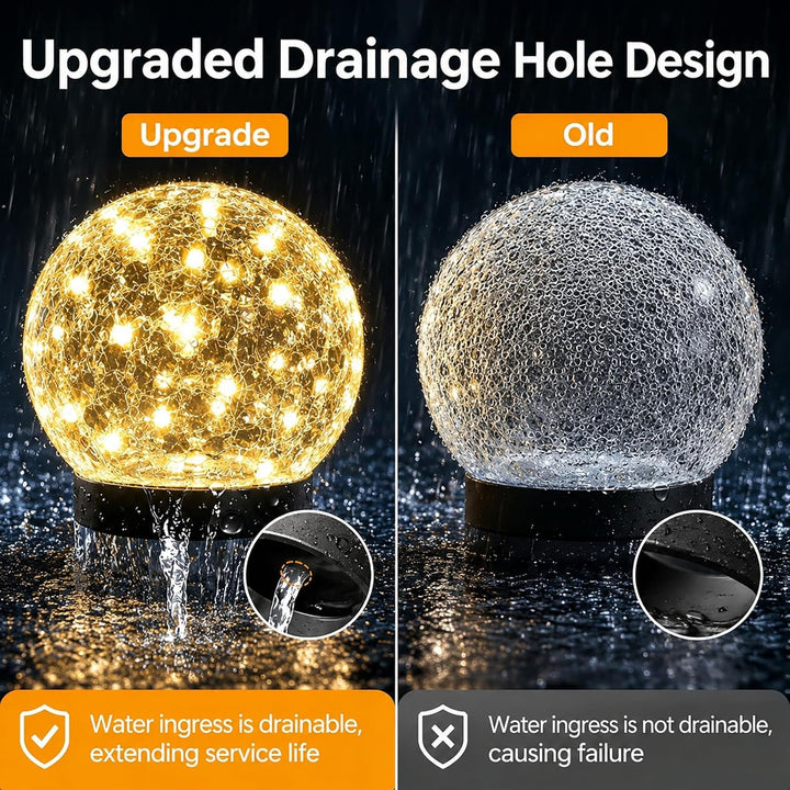 6 Pack 3.9" Solar Garden Lights Outdoor Waterproof, Warm White+2