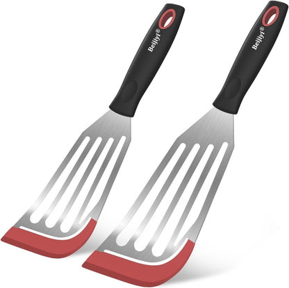 2-Piece Silicone Fish Spatula for Nonstick Cookware, Heat Resistant1