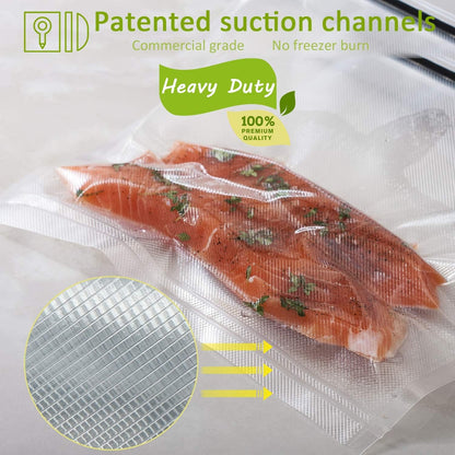 6 Pack 11"X20'(3Rolls) and 8"X20' (3Rolls)Thickened Vacuum Sealer Bags , Smell-Proof, Puncture Prevention, Heavy Duty for , Food Saver, Great for Vacuum Storage,Meal Prep or Sous Vide2