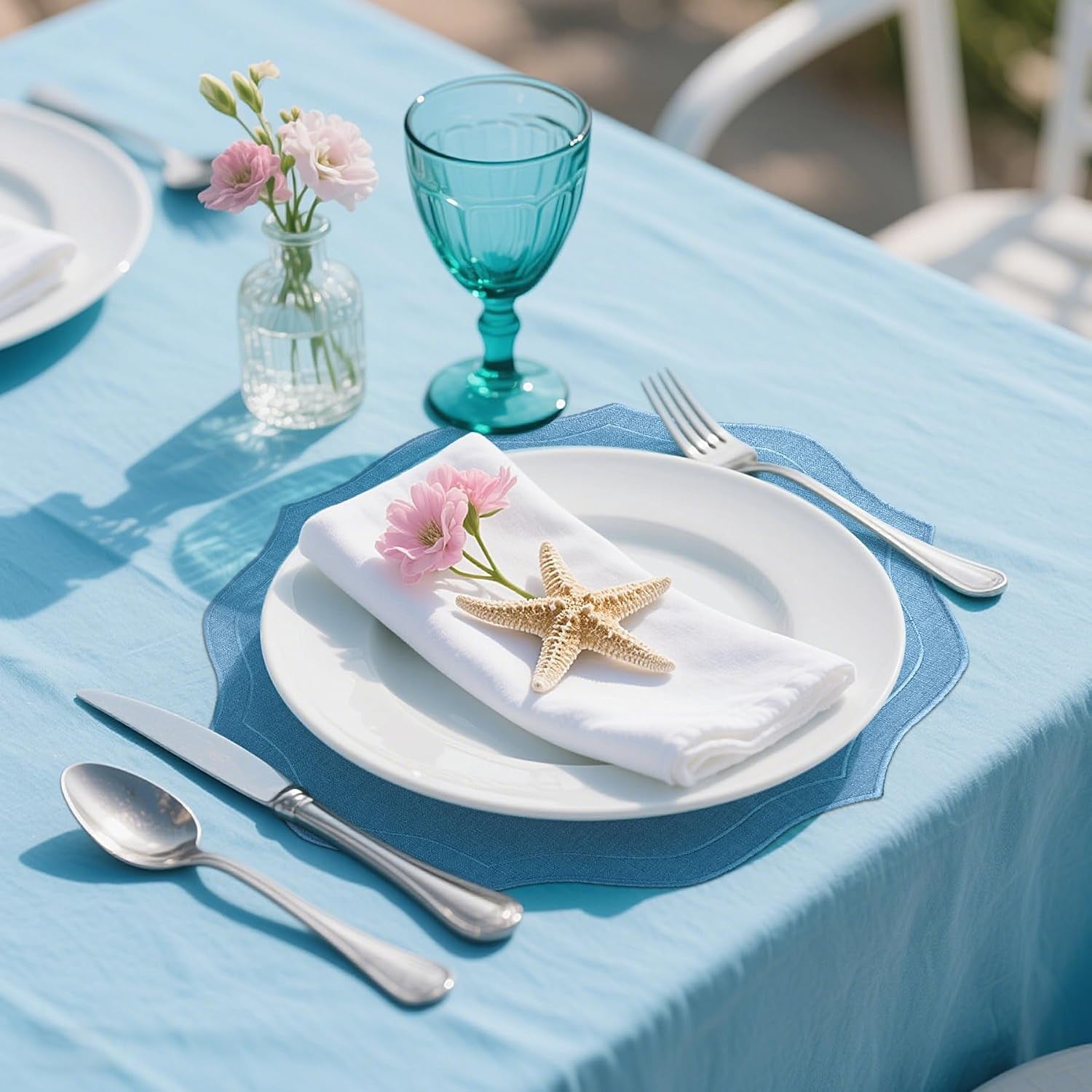 set-of-4-cotton-linen-placemats-15x15-round-scalloped-cloth-table-mats-embroidery-machine-washable-wrinkle-resistance-fabric-place-mats-for-wedding-summer-baby-shower-party-table-decor-blue