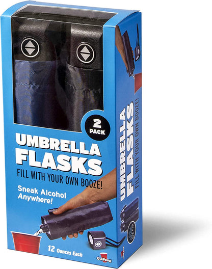Rain or Shine Umbrella Flask 2 Pack (24 Oz Total) - Hidden Alcohol Travel Flasks - Secret Liquor Containers for Theme Parks, Cruises, and Sports Events – Includes Funnel & Spout7