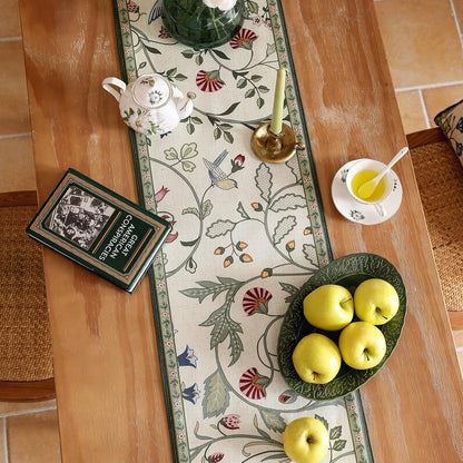 Designer French Linen Table Runner,87"X12"-Idaho A8
