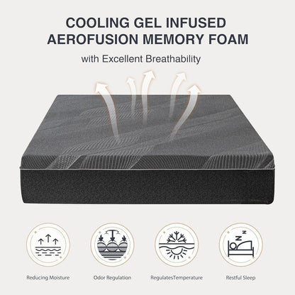 Queen Size Mattress 10 Inch Gel Memory Foam Medium | Cooling & Back Pain Relief, Fiberglass Free, Certipur-Us Certified, Foam Made in USA6