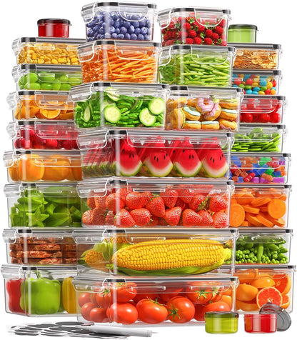 60 PCS Food Storage Containers with Lids, Plastic Food Containers1