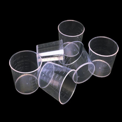 60 Pcs Plastic Graduated Cups, 30Ml/1Oz Clear Scale Cups3