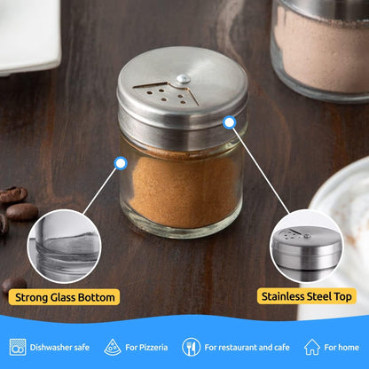 2-Pack 1.5Oz Glass Spice Seasonings Shaker with Adjustable Lid4