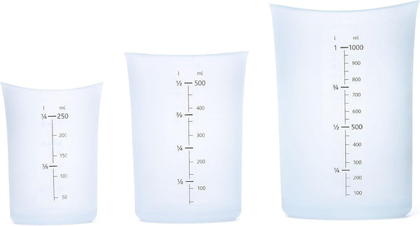 Measuring Cup Silicone Flexible, Set of 3, Off-White4