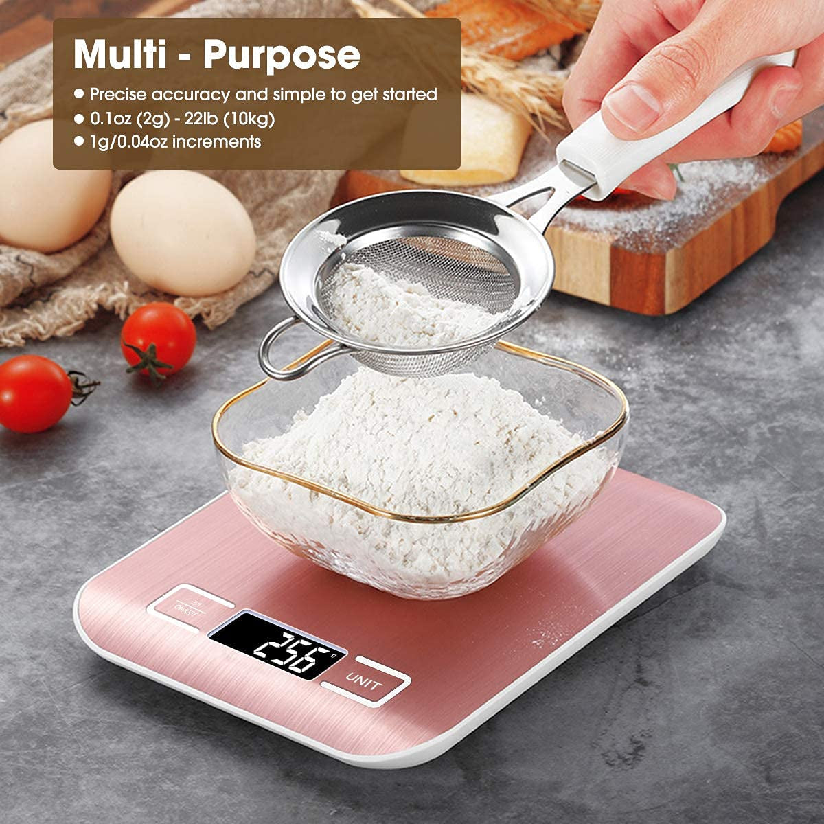 food-scale-pink-10kg-22lb-digital-kitchen-scale-weight-grams-and-oz-for-baking-and-cooking-1g-0-1oz-precise-graduation-easy-clean-stainless-steel