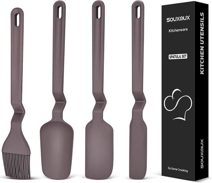 4Pcs Silicone Spatula Set, V-Hover, Non-Scratch, 450°F Heat Resistant1