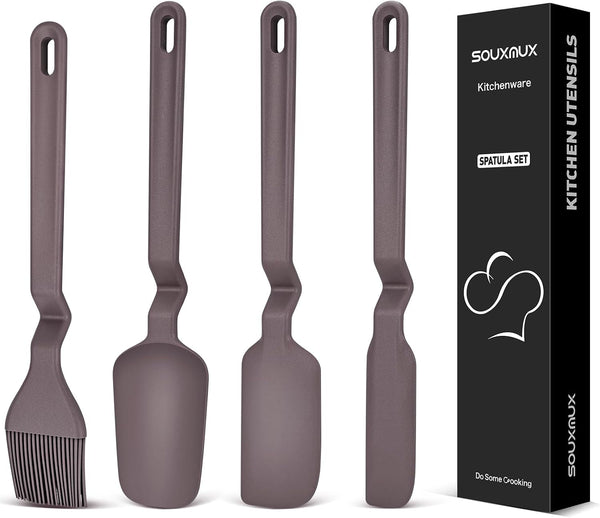4Pcs Silicone Spatula Set, V-Hover, Non-Scratch, 450°F Heat Resistant1