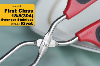 Stainless Steel Scissor Tongs 10-Inch and 12-Inch Set, Set of 23