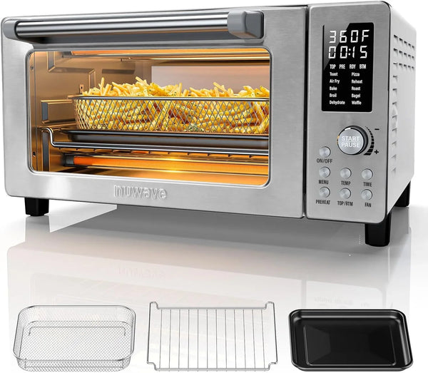 Bravo Pro Convection Air Fryer Toaster Oven Combo | 2026 New Improved,10-In-1, 50°-450°F Control, Quick Even Crisp Tech, 21Qt, PFAS Free, Stainless Steel1