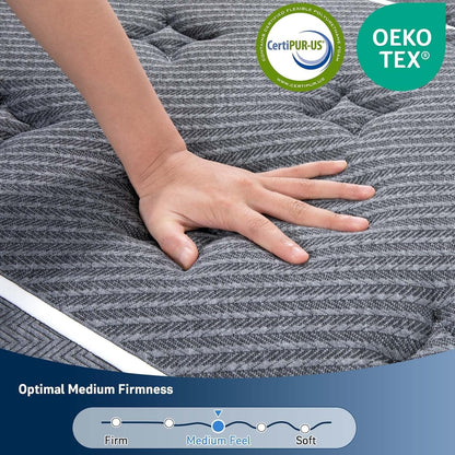 Full Mattress 12 Inch, Luxury Hotel-Level Hybrid Mattress in a Box, Cooling Gel Memory Foam & Upgraded Pocket Springs, Enhanced Back & Lumbar Hip Support, Back Pain Relief,Medium Firm,365-Night Trial4