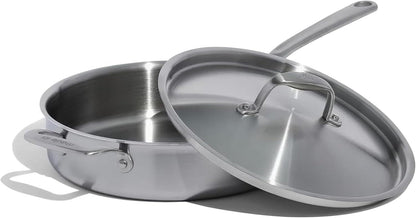 Made in Cookware - 3.5 Quart Stainless Steel Saute Pan - 5 Ply Stainless Clad - Professional Cookware - Induction Compatible - Crafted in Italy1