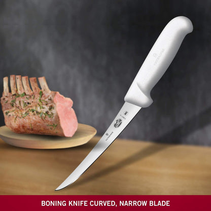 Victorinox Cutlery 6-Inch Semi-Stiff Boning Knife, Curved Blade, White Fibrox Handle4
