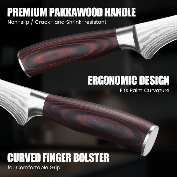 7 Inch Fillet Knife, Razor Sharp Boning Knife for Fish4