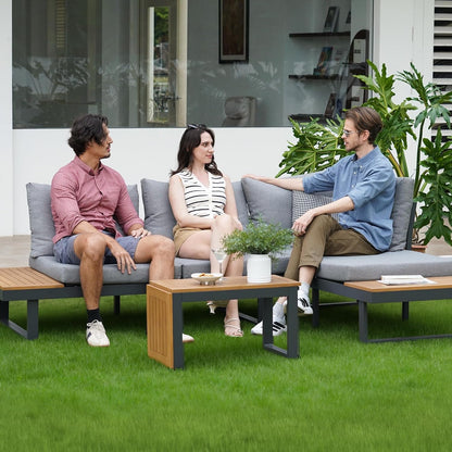 4-Seater Outdoor Conversation Set for Gardens, Decks, and Backyards5