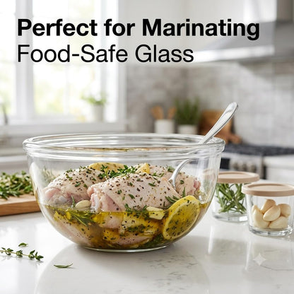 6QT Glass Mixing Bowl Set with 2 Storage Jars7