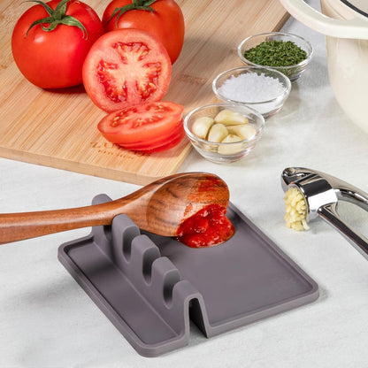 Spoon Rest for Multiple Utensils High Heat-Resistant Silicone Drip Pad, Bpa-Free Spoon Holder for Stove Top, Kitchen Gadget Holder for Ladles, Tongs, Cooking Spatula - Makes Great Gift8
