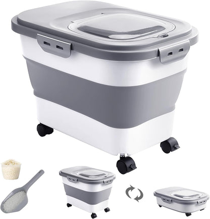 20-30 Lbs Rice Storage Container,Collapsible Food Storage Containers1